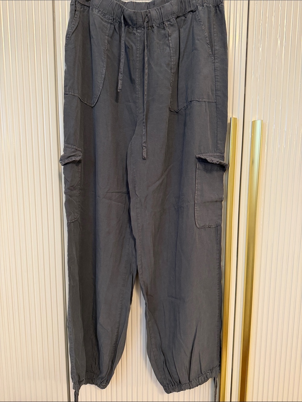 Thread & Supply Gray Cargo Joggers with Elastic Waist